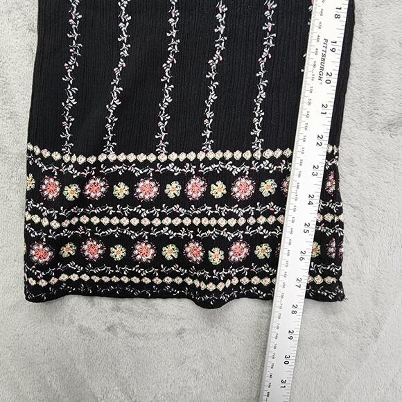 Three Dots Pants Womens XL Black Printed Floral Smocked Waist Wide Leg Flowy - Picture 9 of 11